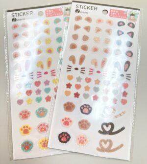 ダイソーで見つけた猫耳やウサ耳のシール