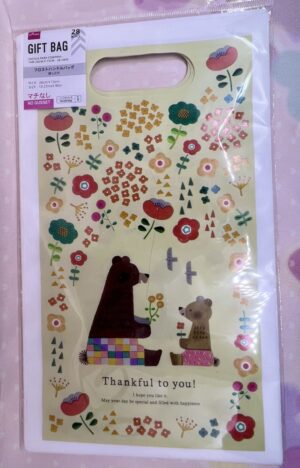 くまさんの書いてある手提げビニール